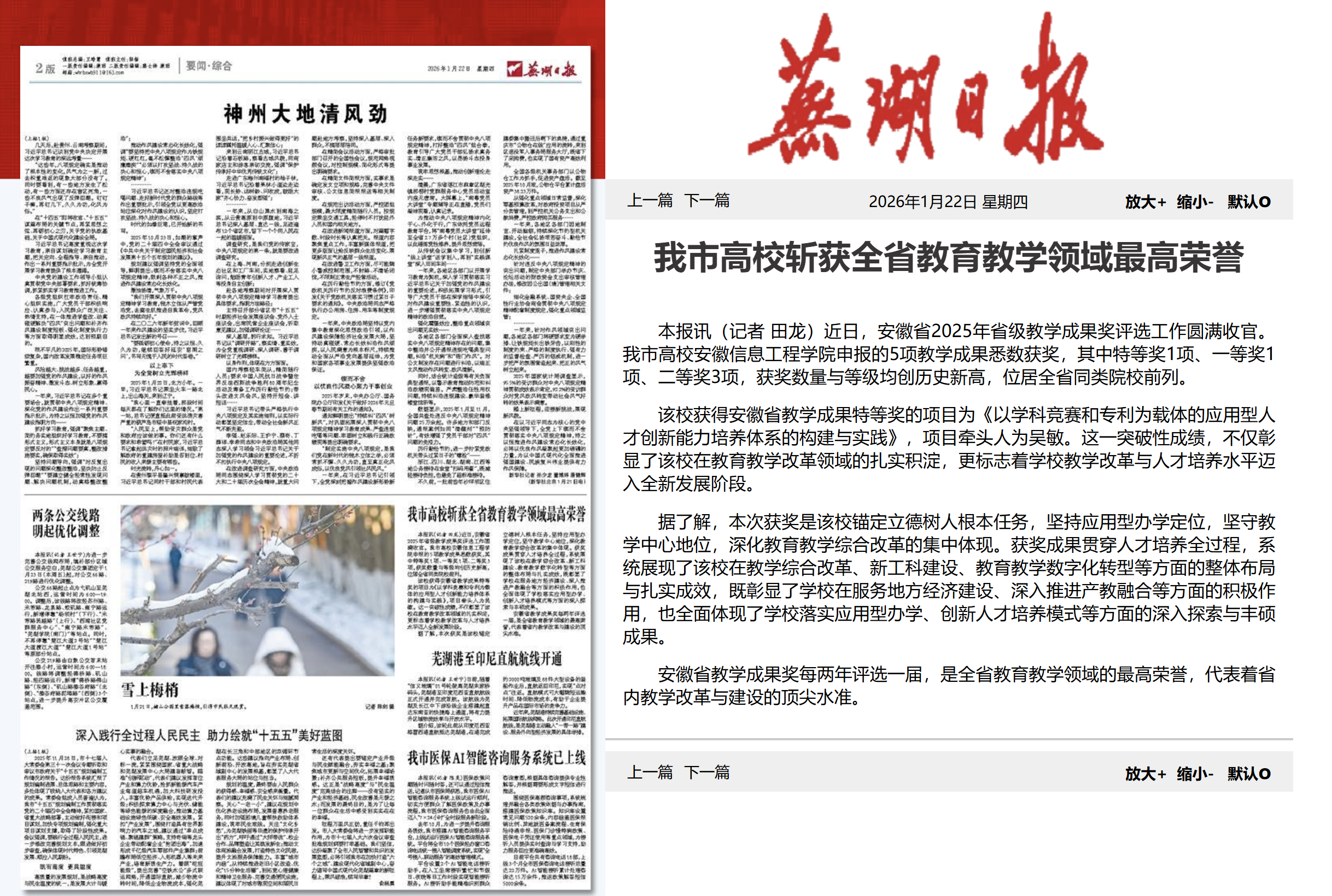 芜湖日报-教学成果奖.png
